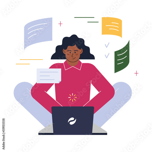 Productivity concept. Employee job performance efficiency. Quality