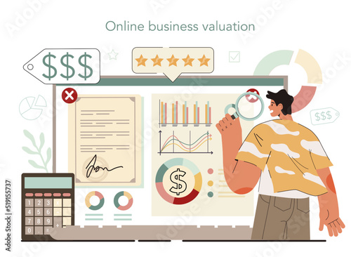 Evaluation online service or platform. Appraisal service, selling