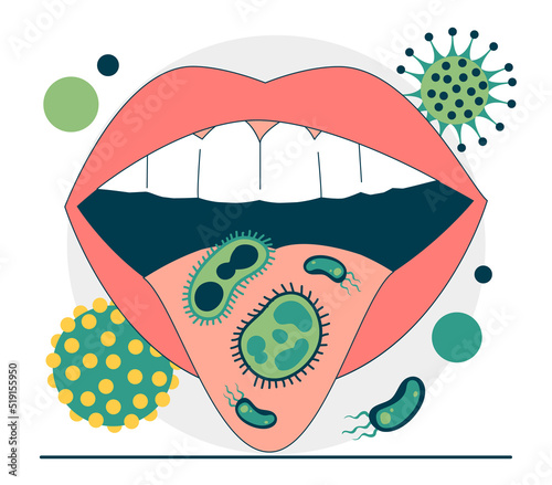 Oral hygiene concept. Dental cleaning tools preventing bad breath
