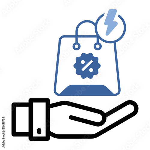 Offers, sale, bag icon