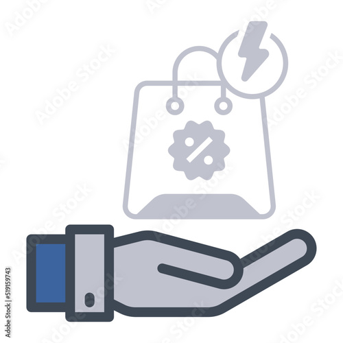 Offers, sale, bag icon
