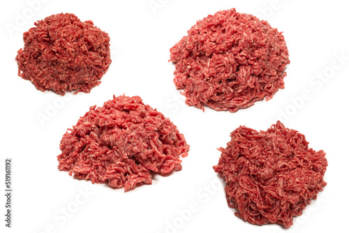 Chopped meat background. Top view. photo
