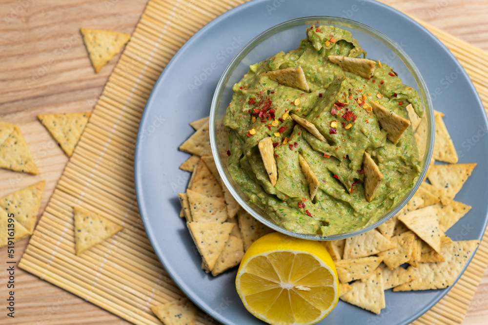 Avocado cream with rocket and spices Avocado cream with rocket and spices