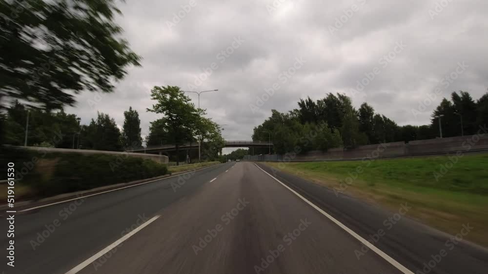 Driving on a quiet highway under bridges driver POV video Helsinki Traffic Driving on a quiet highway under bridges driver POV video Helsinki Traffic