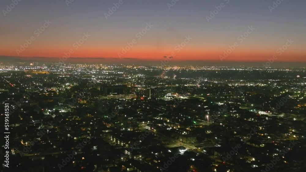 Aerial shot of fireworks in city skyline | 4th of July Aerial shot of fireworks in city skyline | 4th of July