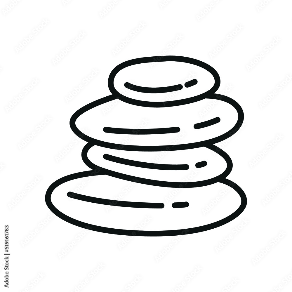 Stone icon - editable stroke Stone icon - editable stroke
