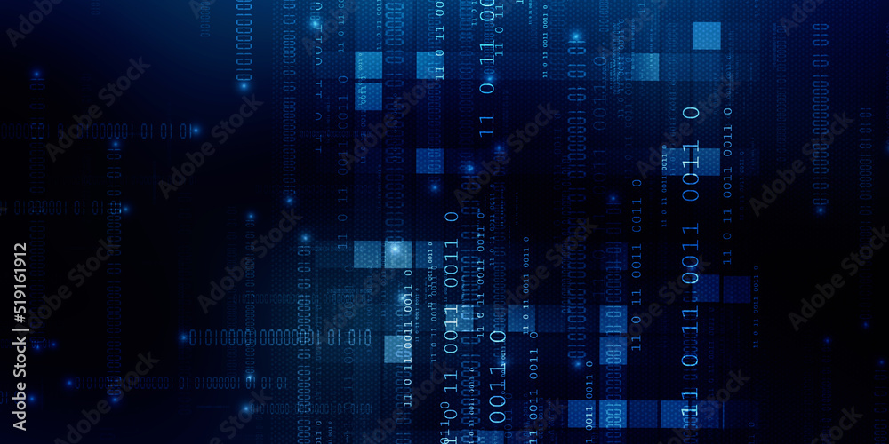 2d illustration Abstract futuristic electronic circuit technology background
