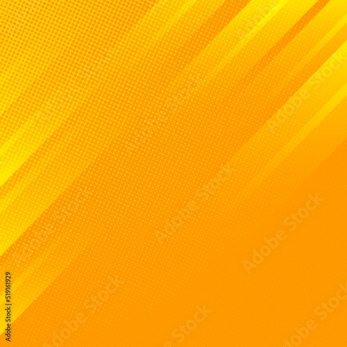 Yellow and orange pop art retro comic background with halftone style