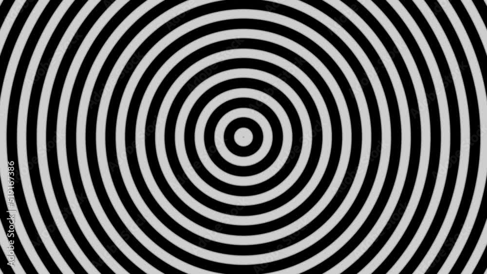 Moving black and white spiral. Spiral tunnel. Hypnosis circle Moving black and white spiral. Spiral tunnel. Hypnosis circle