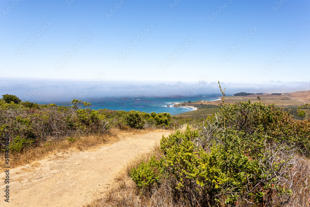 A view on the Pacific ocean and California hills A view on the Pacific ocean and California hills