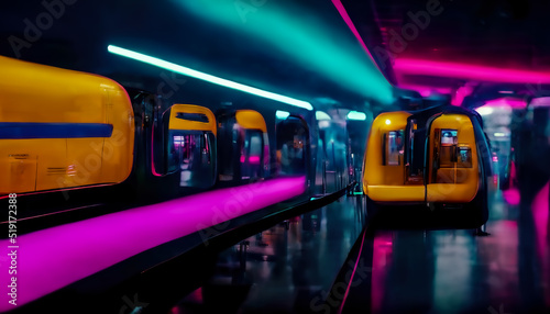 Modern neon background. Und...