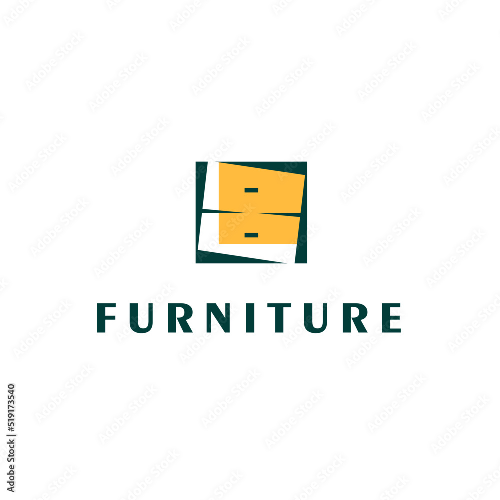 Vector logo design template for furniture companies. Stock Vector