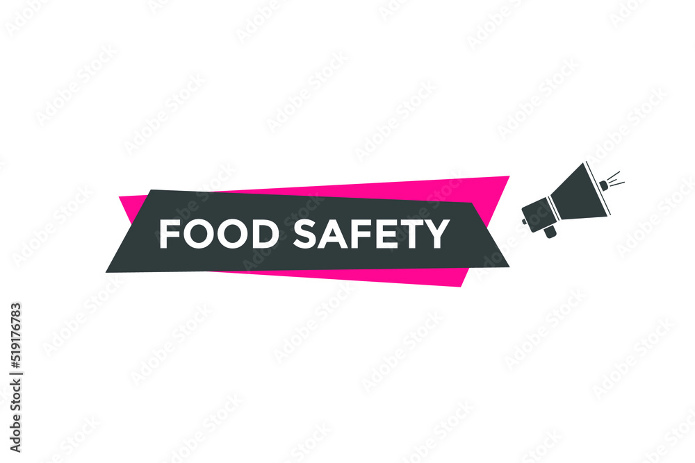 Food safety Colorful web banner. vector illustration. Food safety label sign template
