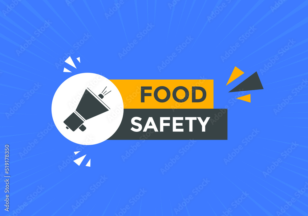 Food safety text button. Food safety speech bubble. Food safety sign icon.
Food safety text button. Food safety speech bubble. Food safety sign icon.