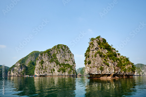 beautiful vietnamese islands in the bay. unesco heritage. travel to vietnam. natural beauty of vietnam