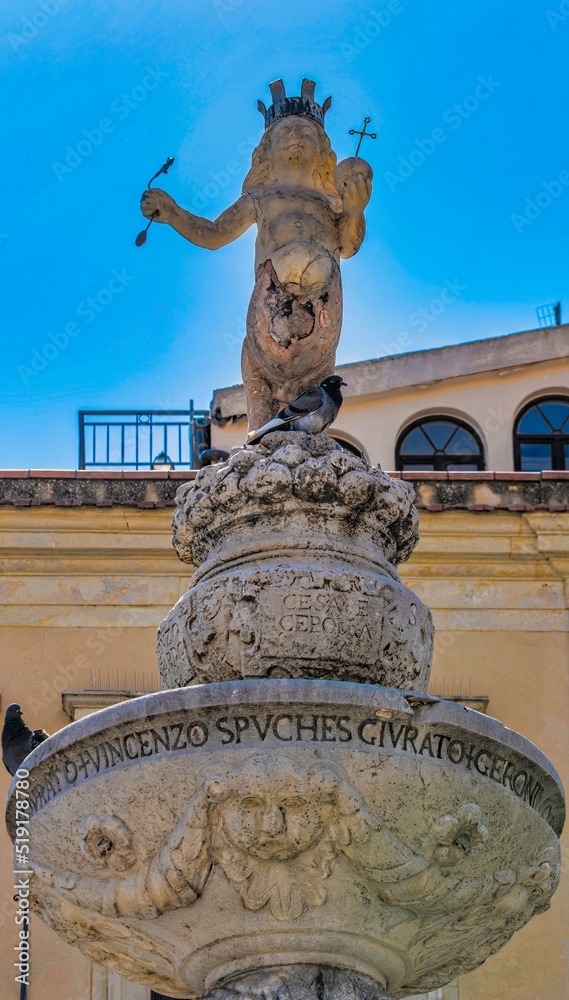 Detail of fountain in Taormina