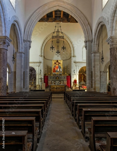 interior of church Taormina