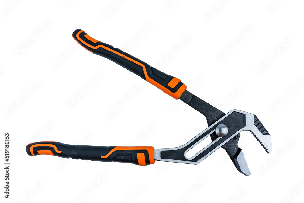 Fototapeta premium Adjustable water pump pliers isolated on a white background