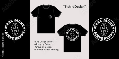 streetwear theme typography design make money for premium tshirt vector clothing merchandise