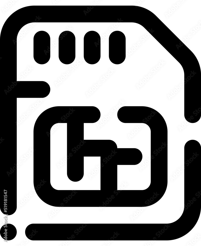 Sim Card Icon Line Style Sim Card Icon Line Style