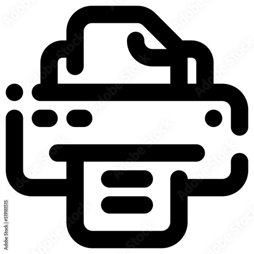 Printer Icon Line Style