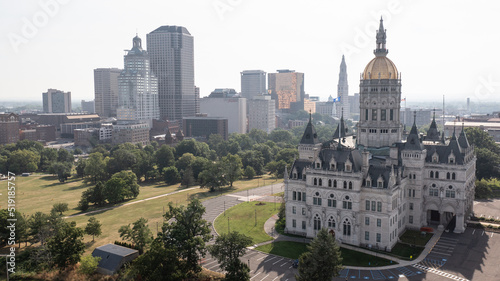 Hartford Connecticut State Capitol Aerial  photo