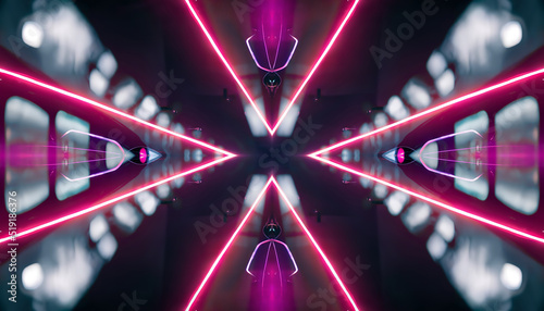 Modern neon background. Und...