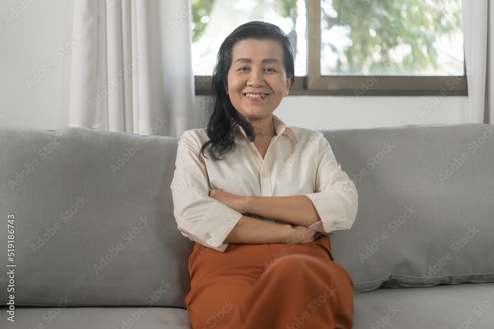 Happy and cheerful older lady Mature asian woman health care concept Happy and cheerful older lady Mature asian woman health care concept