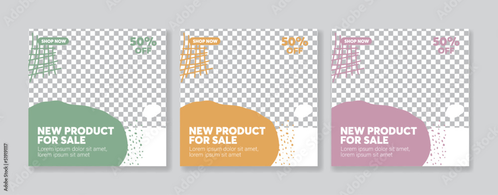 Naklejka premium social media post feed background layout, web banner template. for beauty, jewelry, fashion, cosmetics, wedding, summer