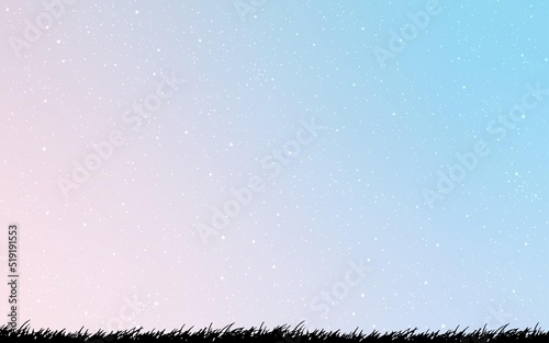 Light Pink, Blue vector texture with milky way stars.