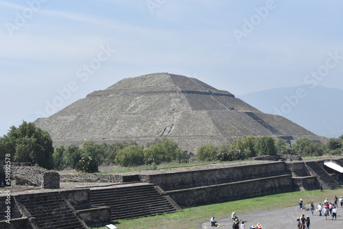 Pyramid of the Sun God from Quetzalpapalotl, Medium Wide Shot photo