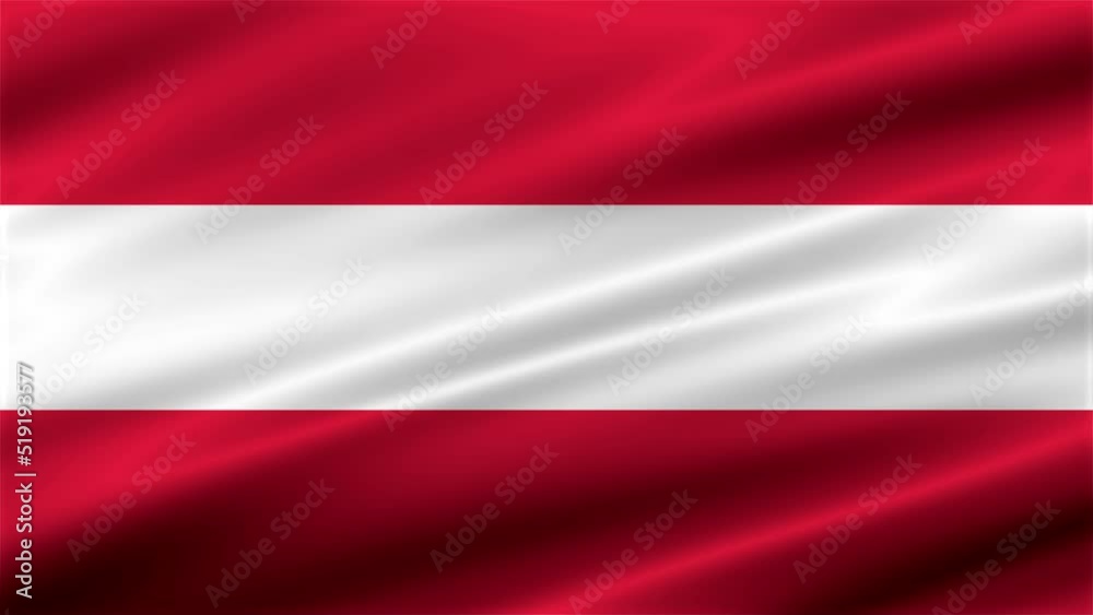 Texture background with a waving flag of Austria. Flag video for design and advertising. 3D-Illustration. 3D-rendering Texture background with a waving flag of Austria. Flag video for design and advertising. 3D-Illustration. 3D-rendering