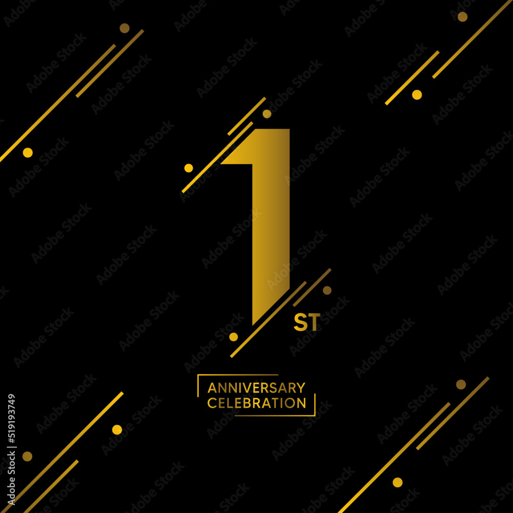 1 year anniversary celebrations logo design concept. vector template illustration 1 year anniversary celebrations logo design concept. vector template illustration