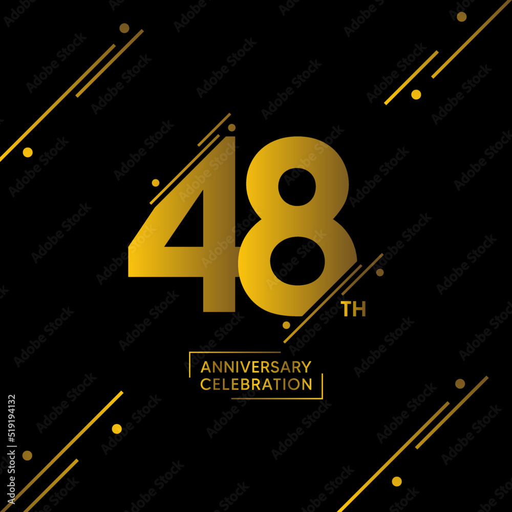 48 year anniversary celebrations logo design concept. vector template illustration 48 year anniversary celebrations logo design concept. vector template illustration