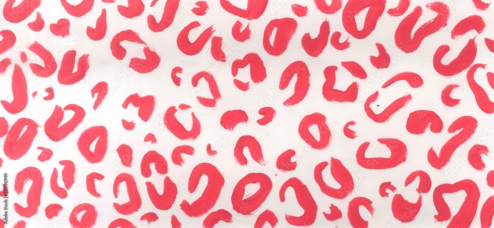 Hand painted pink leopard print pattern background wallpaper overlay Hand painted pink leopard print pattern background wallpaper overlay