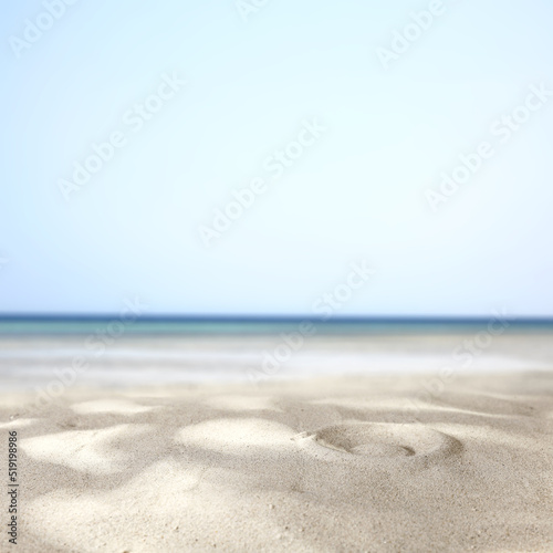 Summer beach and sea landscape. Free space for your decoration 