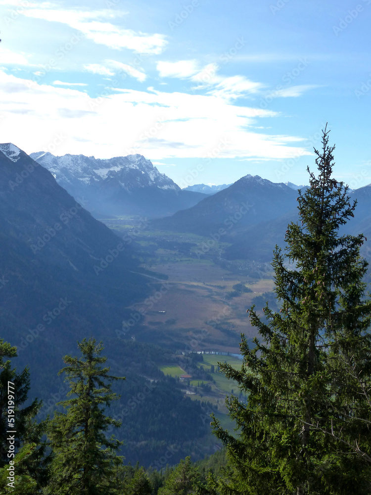 Fototapeta premium Mountain tour to Osterfeuerkopf mountain, Bavaria, Germany