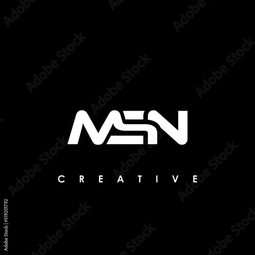 MSN Letter Initial Logo Design Template Vector Illustration photo