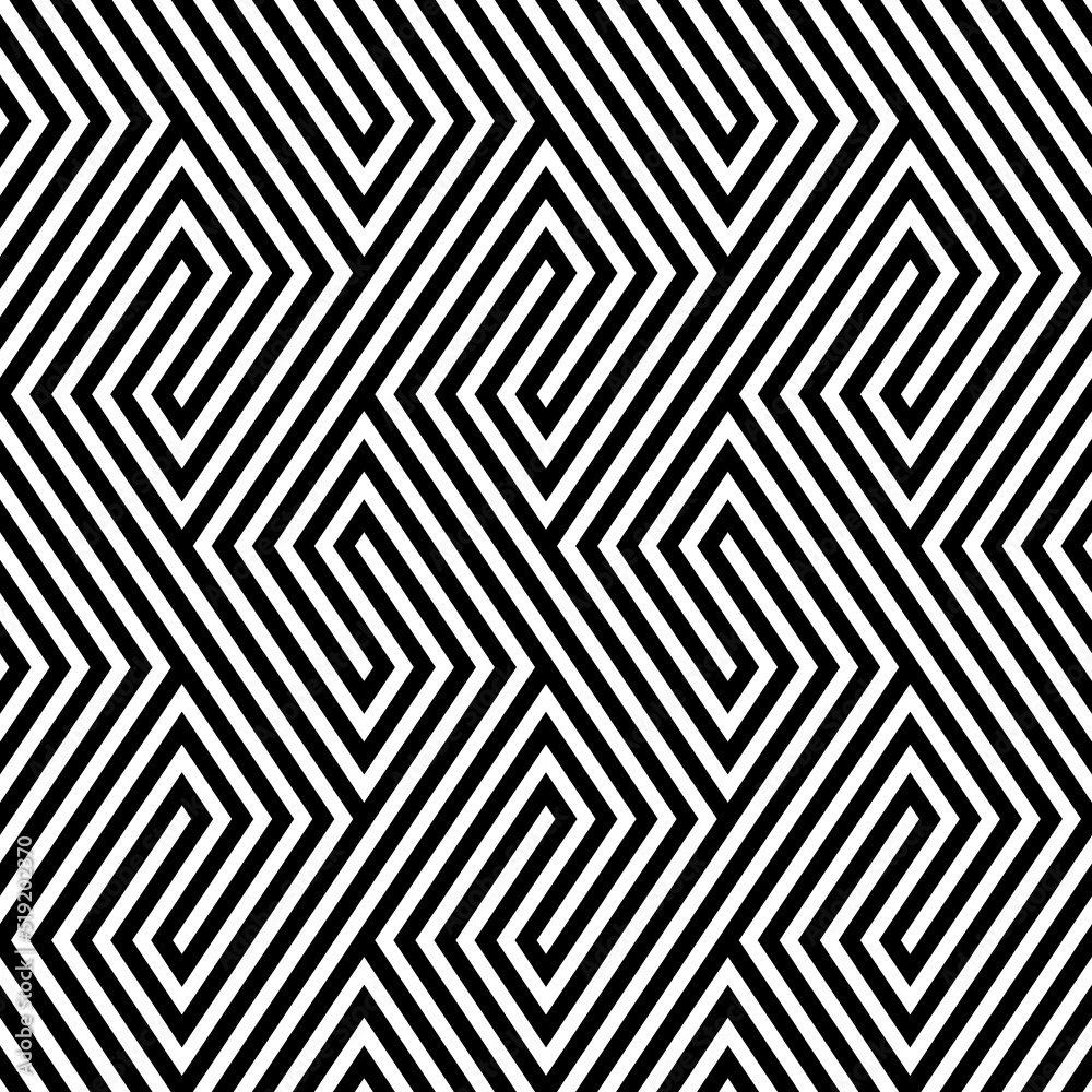 Vector seamless texture. Modern geometric background. Grid of broken lines.