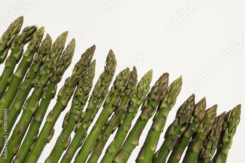 Fresh green asparagus on white background. Fresh green asparagus on white background