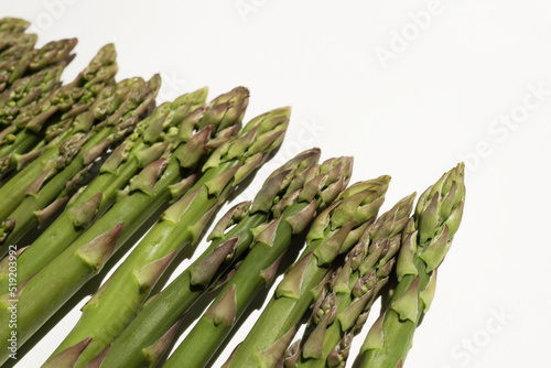 Fresh green asparagus on white background. Fresh green asparagus on white background