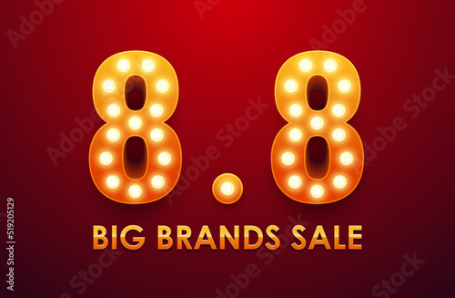 8.8 Big Brands Sale. Text L...