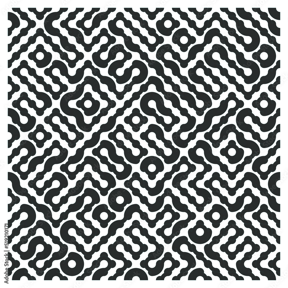 Color truchet tiling connections illustration