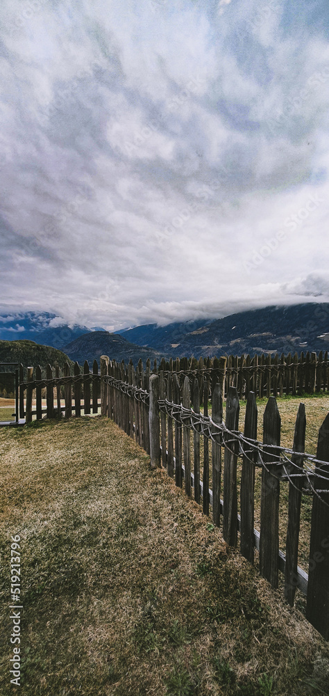 fence in the mountains