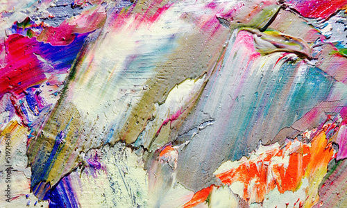 	
Color texture. Hand drawn oil painting on canvas. Abstract art background. Modern, contemporary art. Colorful canvas. Wall decor background	
