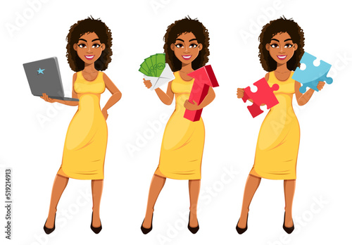 Beautiful African American business woman
