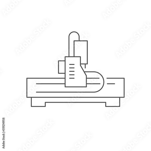 CNC milling machine line icon