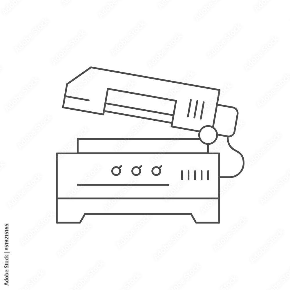 Cutting machine line outline icon Cutting machine line outline icon