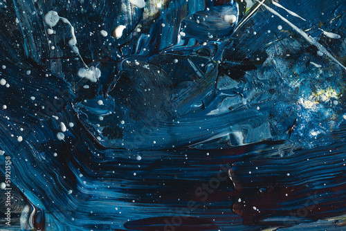 Obraz na plátně Deep blue, starry night abstract background