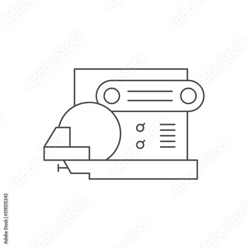 Grinding machine line outline icon